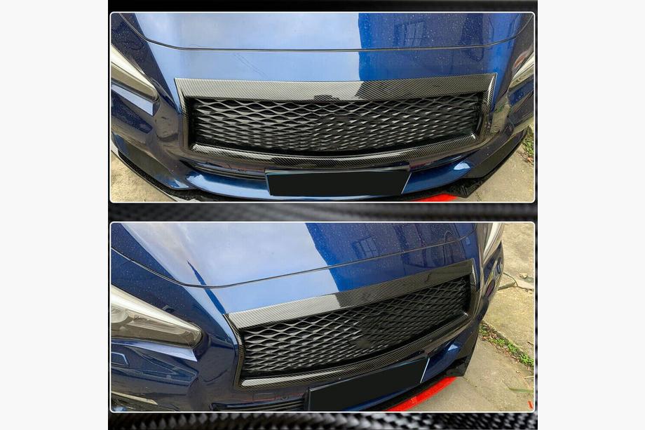 Infiniti Q50/Q60 2013-2024 Rama grila fata (pentru Q50 2018-2022, Carbon) Foto 5
