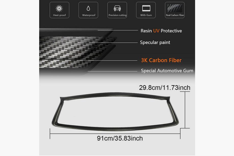 Infiniti Q50/Q60 2013-2024 Rama grila fata (pentru Q50 2018-2022, Carbon) Foto 7