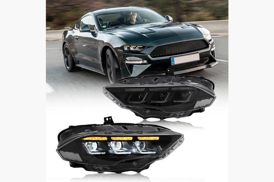 Ford Mustang 2015-2023 Faruri fata Full LED (2018-2023, 2 buc) Foto 1