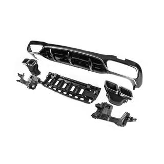 Difuzor Spate cu Tipsuri E63-Design Silver (pentru AMG/AMG-Line 2016-2020) foto 2