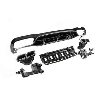 Difuzor Spate cu Tipsuri E63-Design Silver (pentru AMG/AMG-Line 2016-2020) foto 3