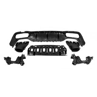 Difuzor Spate cu Tipsuri E63-Design Silver (pentru AMG/AMG-Line 2016-2020) foto 4