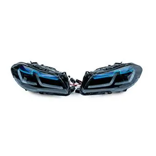 Faruri fata Full LED G30 Laser stil LCI (2013-2016, 2 buc.) BMW 5 Series F10/F11 2010–2016 foto 1