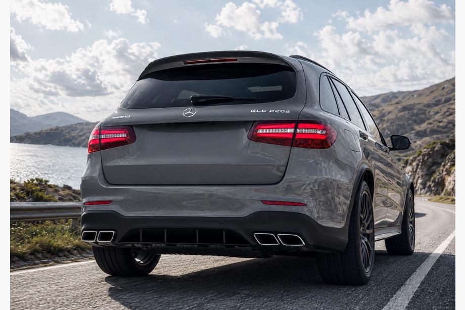 Mercedes GLC X253 2015-2022 Difuzor spate cu tipsuri Silver (Design AMG63) Foto 2