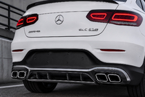 Mercedes GLC coupe C253 2016-2023 Difuzor Spate cu Tipsuri Silver (Design AMG63 2020-2022) foto 3