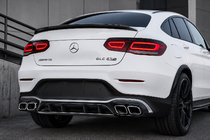 Mercedes GLC coupe C253 2016-2023 Difuzor Spate cu Tipsuri Silver (Design AMG63 2020-2022) foto 4