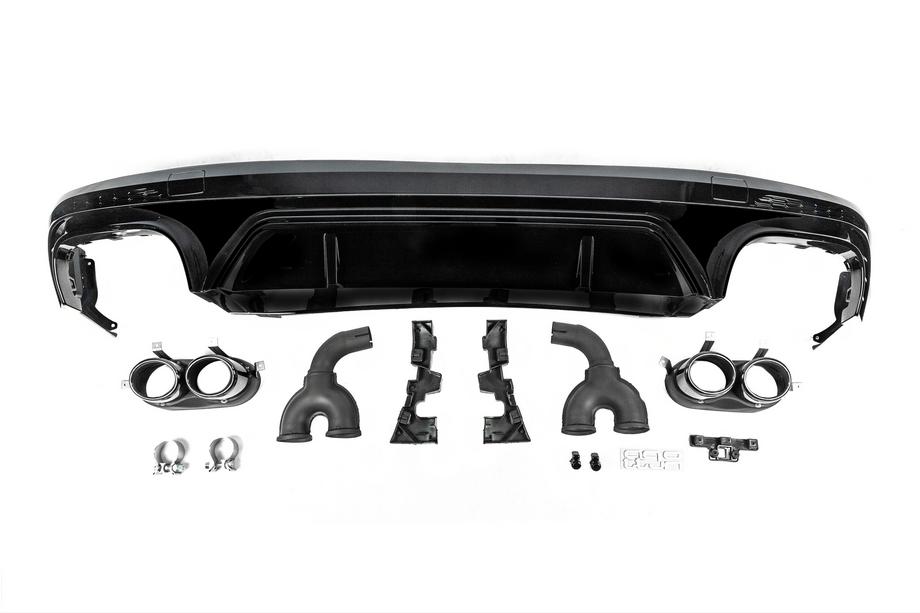 Audi Q5 2017-2025 Difuzor spate SQ5-Style (2017-2020, cu tipsuri negre) Image