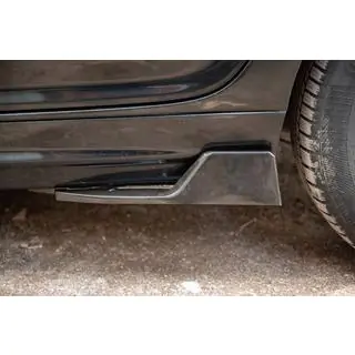 Extensii universale praguri laterale Flap Tip-D (2 buc, negru lucios, plastic ABS) foto 1