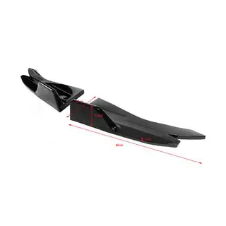 Extensii universale praguri laterale Flap Tip-D (2 buc, negru lucios, plastic ABS) foto 4