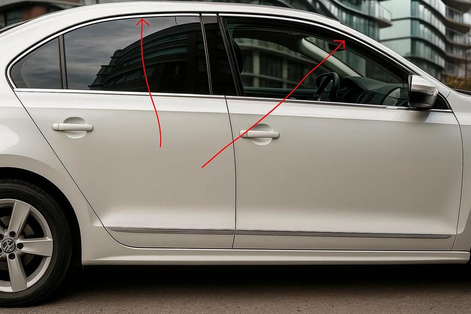 Volkswagen Jetta 2011-2018 Molduri superioare geam 6 buc, inox Image