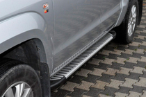 Volkswagen Amarok 2010-2022 Praguri Laterale Line (2 buc, Aluminiu) foto 1