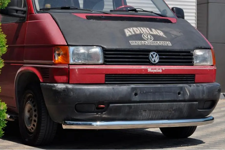 Volkswagen T4 Caravelle/Multivan 1990–2003 Protectie Fata ST008 (Inox) Image