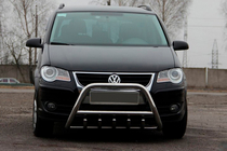 Volkswagen Touran 2003-2010 Bullbar WT003 (Inox) 60 mm, cu inscriptie foto 1