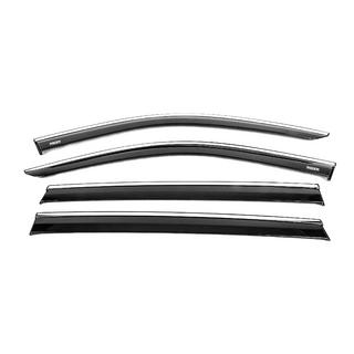 Deflectoare geamuri cu ornament cromat (4 buc, Niken) Skywell ET5/Skyworth EV6 2021- foto 2