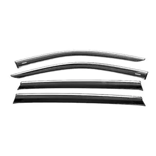 Deflectoare geamuri cu ornament cromat (4 buc, Niken) foto 2