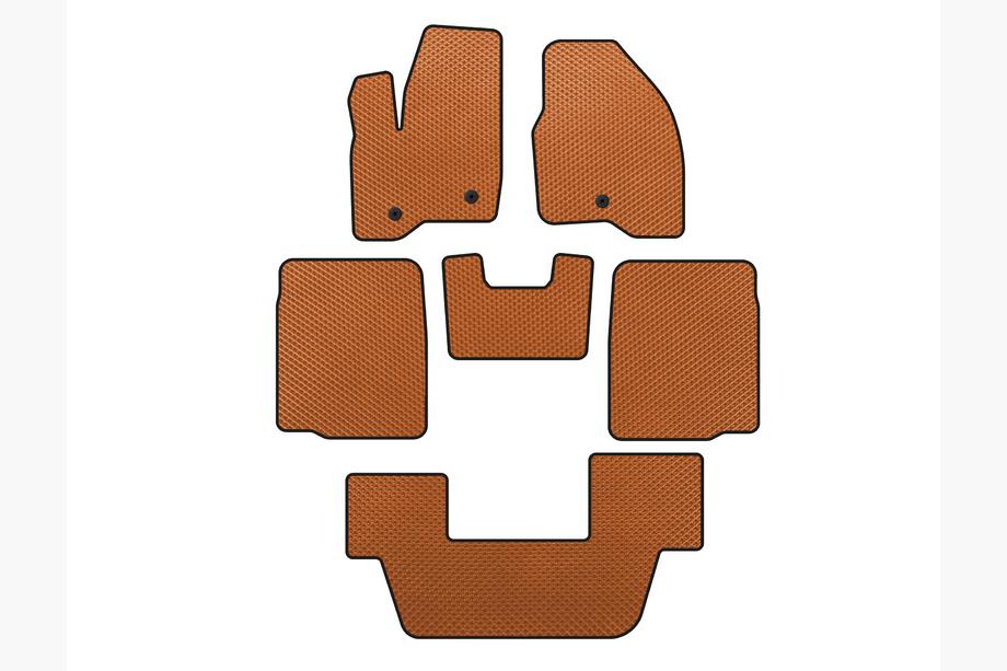 Ford Explorer 2011-2019 Covorase EVA (3 Randuri, 2011-2015, Portocaliu) Image