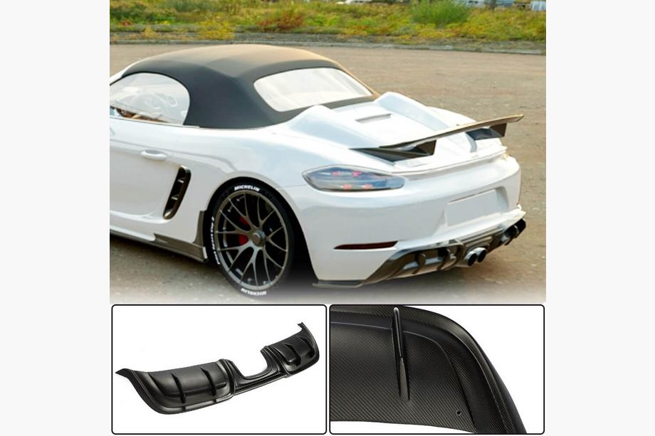 Porsche Boxster/Cayman 982 (718) 2016- Difuzor Bara Spate V3 (2016-2019, Carbon) Foto 1