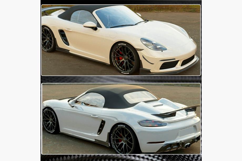 Porsche Boxster/Cayman 982 (718) 2016- Praguri Laterale V2 (2016-2019, Carbon) Foto 3