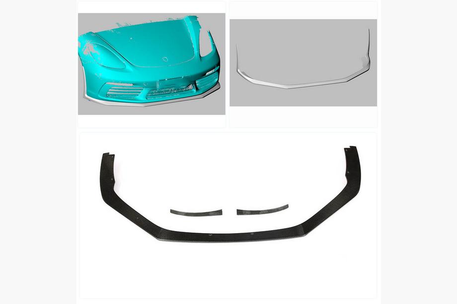 Porsche Boxster/Cayman 982 (718) 2016- Prelungire bara fata Lip V2 (2016-2019, carbon) Foto 2