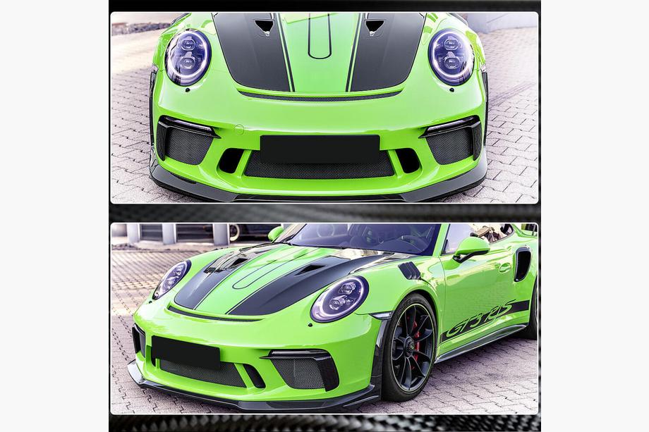 Porsche 911 (991) 2011–2019 Extensii Bara Fata V2 (pentru GT3 (RS) 2017-2019, Carbon) Foto 4