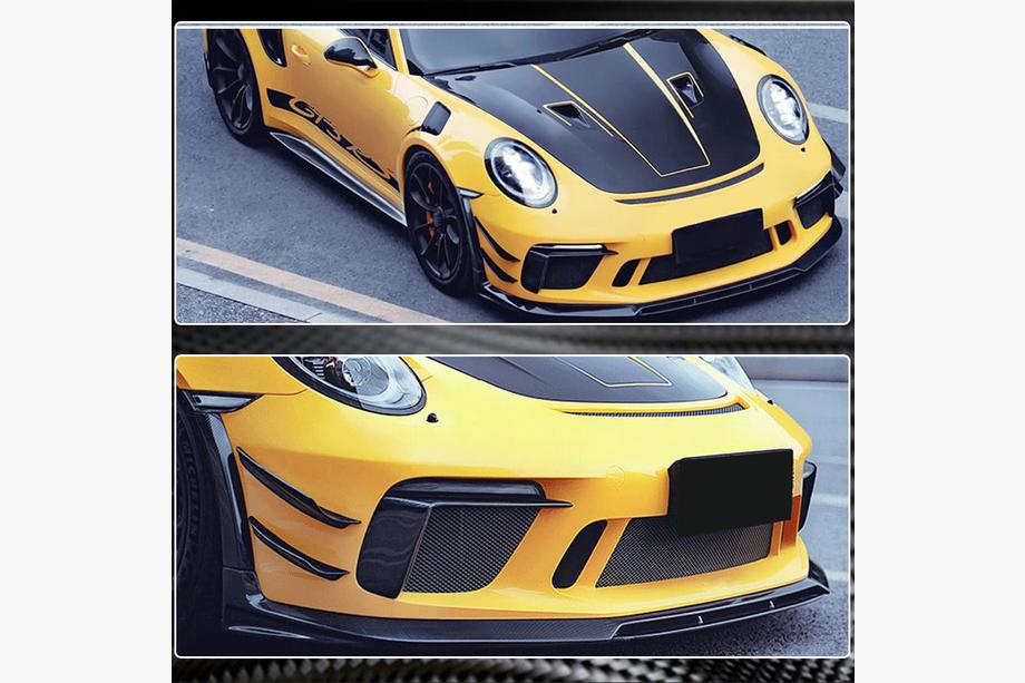 Porsche 911 (991) 2011–2019 Extensii Bara Fata V2 (pentru GT3 (RS) 2017-2019, Carbon) Foto 5