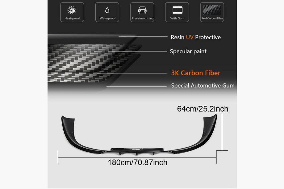 Porsche 911 (992) 2018– Difuzor bara spate pentru Carrera/Targa, Carbon Foto 4