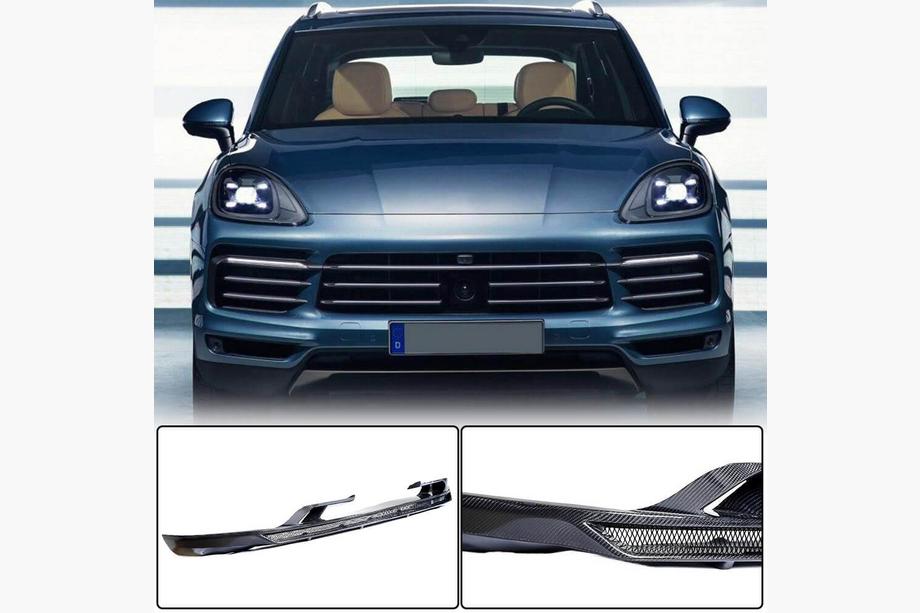 Porsche Cayenne 2018- Prelungire fata lip (pentru Base 2018-2023, Carbon) Foto 1