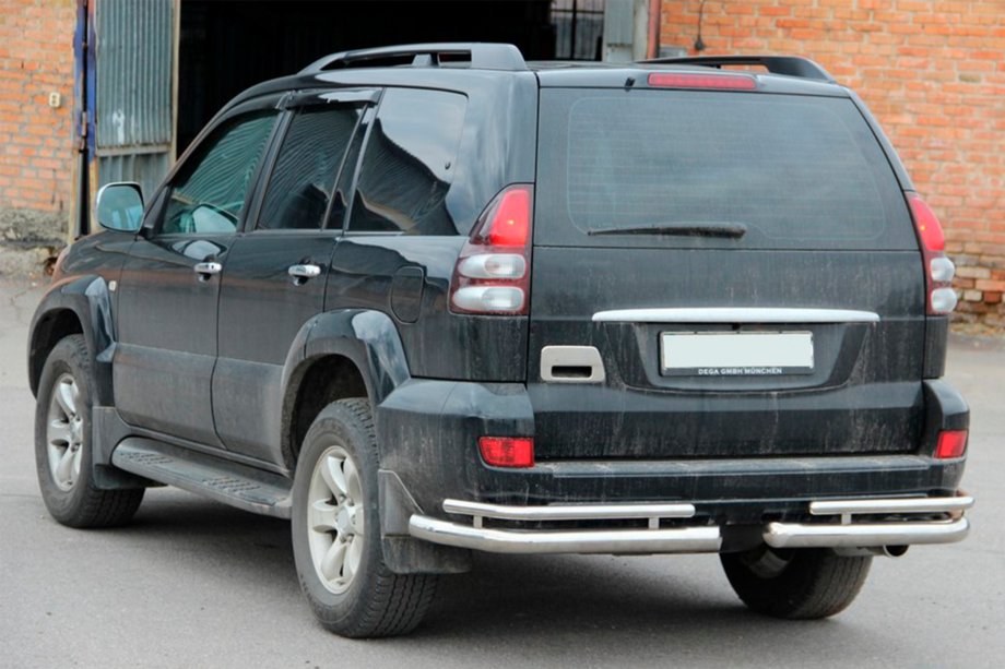 Toyota Land Cruiser Prado 120 2002-2009 Coltare spate duble AK003-1 (2 buc, inox) Foto 1