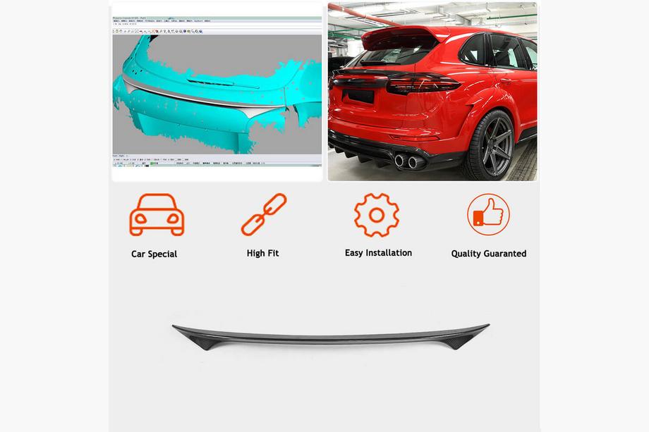 Porsche Cayenne 2010-2017 Spoiler inferior (2015-2018, Carbon) Foto 2