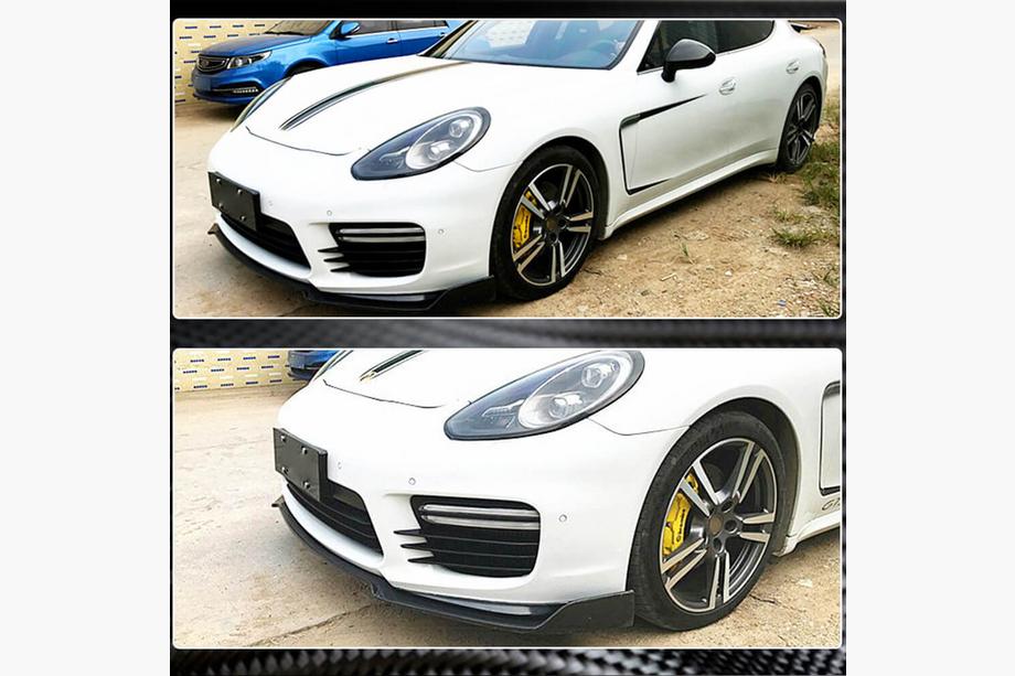 Porsche Panamera 2009-2016 Lip bara fata V2 (pentru Turbo/Turbo S/GTS) Foto 3