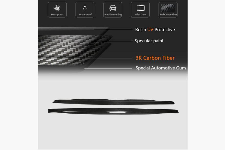 Porsche Panamera 2009-2016 Praguri Laterale V1 (2009-2013, Carbon) Foto 5