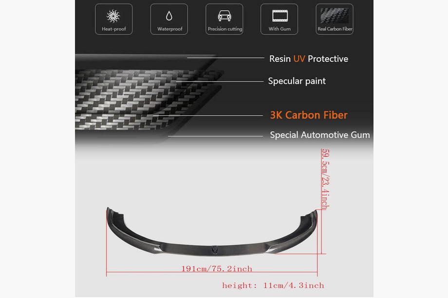 Porsche Panamera 2009-2016 Lip Bara Fata (pentru Base 2009-2013, Carbon) Foto 5