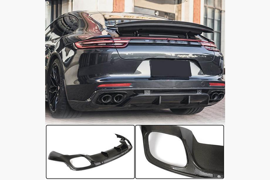 Porsche Panamera 2016-2023 Difuzor bara spate (2016-2020, Carbon) Foto 1
