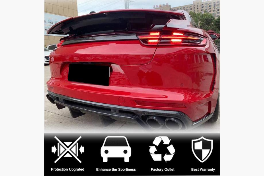 Porsche Panamera 2016-2023 Difuzor bara spate (2016-2020, Carbon) Foto 3