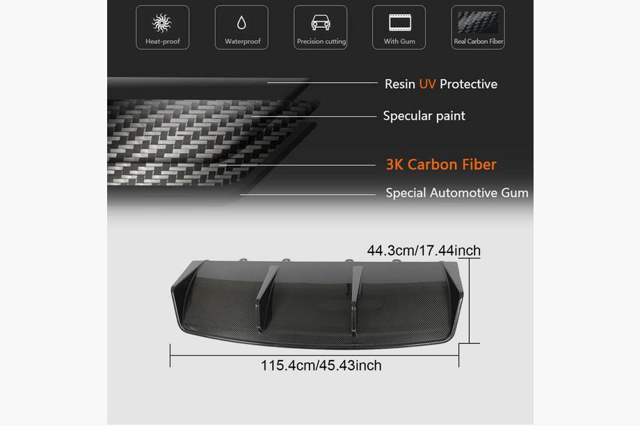 Porsche Taycan 2019- Difuzor bara spate (pentru 2019-2024 Turbo S SD, Carbon) Foto 4