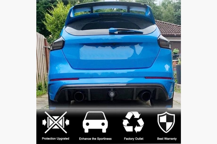 Ford Focus III 2011-2017 Difuzor Bara Spate (pentru RS 2015-2017, Carbon) Foto 2