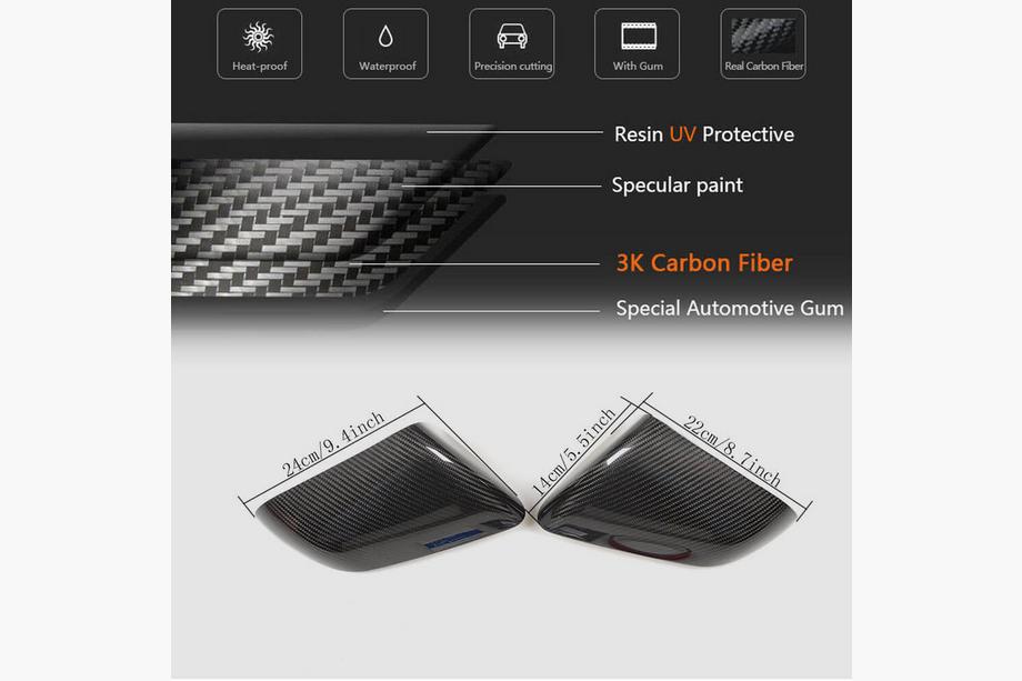 Ford Mustang 2015-2023 Capace Oglinzi V2 (pentru USA, Carbon) Foto 5