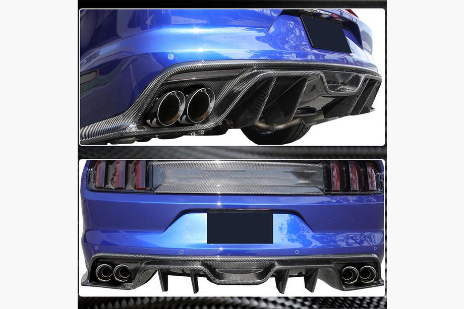 Ford Mustang 2015-2023 Difuzor Bara Spate V1 (2015-2017, Carbon) Foto 3