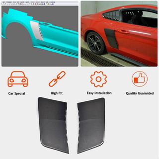 Capace aripi spate (2015-2017, Carbon) Ford Mustang 2015-2023 foto 2