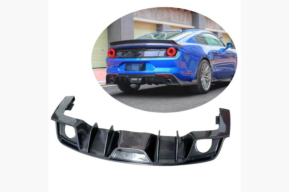 Ford Mustang 2015-2023 Difuzor bara spate V1 (2018-2021, Carbon) Foto 1
