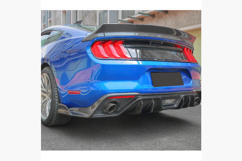 Ford Mustang 2015-2023 Difuzor bara spate V1 (2018-2021, Carbon) Foto 2