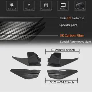 Capace pentru Proiectoare Ceata (2018-2021, Carbon) Ford Mustang 2015-2023 foto 4