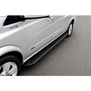 Praguri Laterale Tip X5 Negru (2 buc, Aluminiu) Mercedes Viano 2004-2014 foto 1
