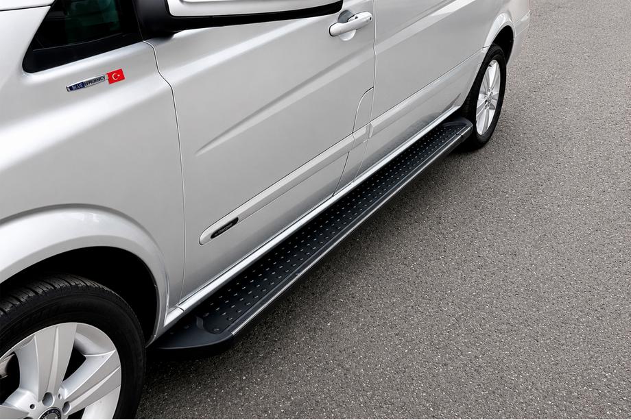Mercedes Viano 2004-2014 Praguri Laterale Tip X5 Negru (2 buc, Aluminiu) Image