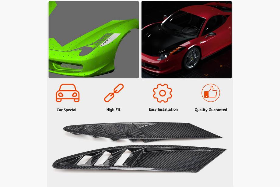 Ferrari 458 Italia 2009-2015 Extensii Bara Fata V1 (2011-2013, Carbon) Foto 2
