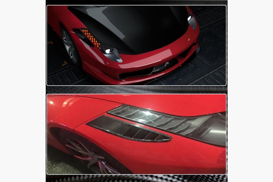Ferrari 458 Italia 2009-2015 Extensii Bara Fata V1 (2011-2013, Carbon) Foto 3