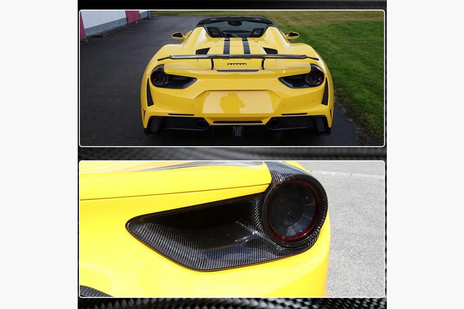 Ferrari 488 GTB 2015-2019 Capace Stopuri Spate (2015-2017, Carbon) Foto 4