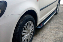 Volkswagen Caddy 2004-2010 Praguri laterale Red-style (2 buc, Aluminiu) Baza Maxi foto 1