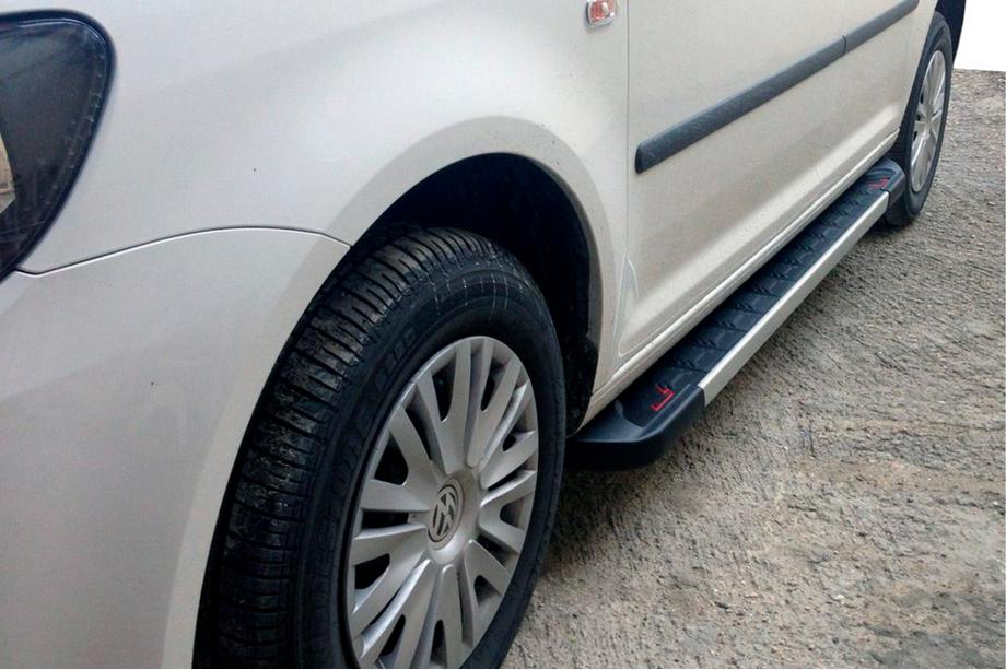 Volkswagen Caddy 2004-2010 Praguri laterale Red-style (2 buc, Aluminiu) Baza Maxi Image