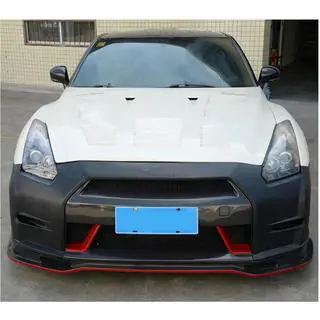 Lip Bara Fata (2009-2015, Carbon) Nissan GT-R 2008-2025 foto 3